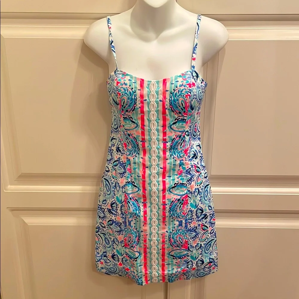 Lilly Pulitzer Shelli embroidered sundress sz 0 - Picture 3 of 8